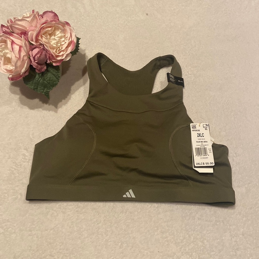 ADIDAS NWT Size 2XLC RUN MS BRA PADDED